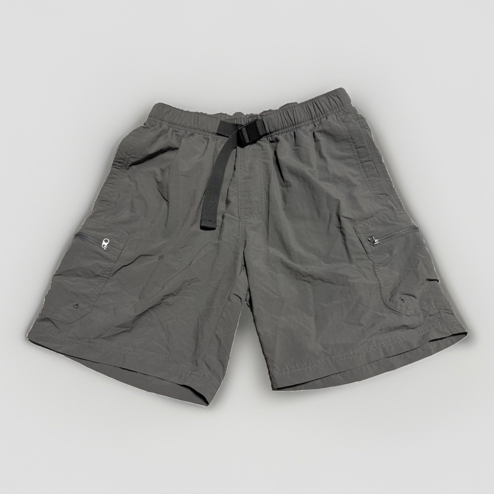 Columbia PFG Hiking Shorts Women's Medium Size 8 Gray Nylon Cargo Pockets